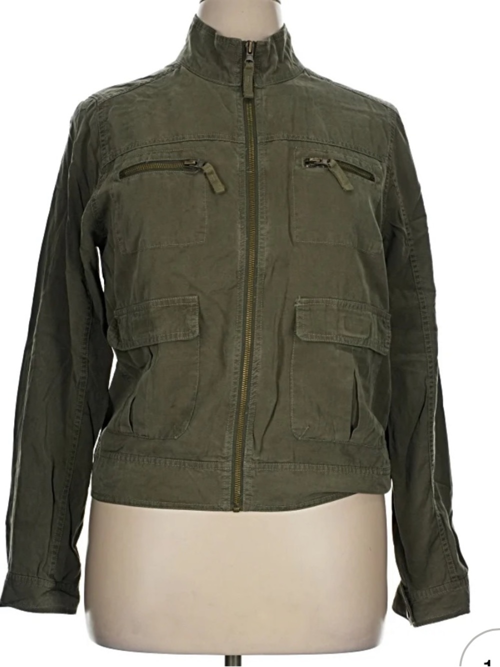 Mossimo Supply Co. Olive Green Utility Zip Jacket
